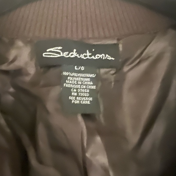 Chocolate Brown Leather Jacket - Picture 5 of 5